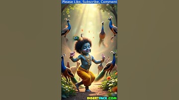 God Krishna with Peacocks, Divine Dance, Enchanted Forest, #ai #krishna #god #hindu