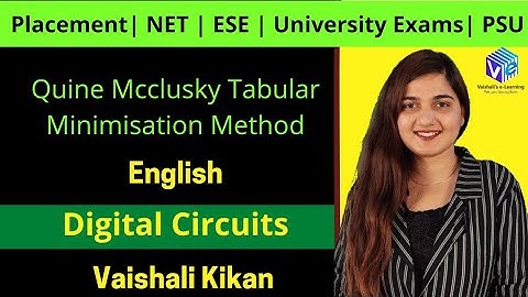 Quine Mcclusky Tabular Method for Boolean Function Minimisation English