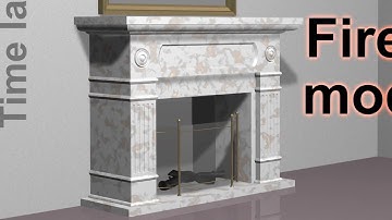 Blender 3D Fireplace Modeling