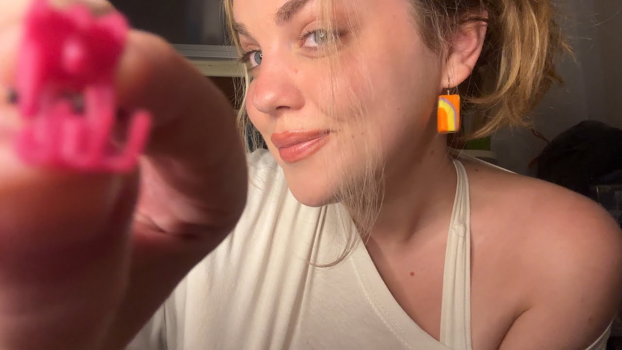 ASMR Sweet Girl Clips Back Your Hair 💗 | Gentle Personal Attention (soft spoken)