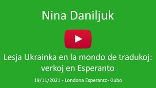 19a de novembro 2021 – Prelego de Nina  Daniljuk
