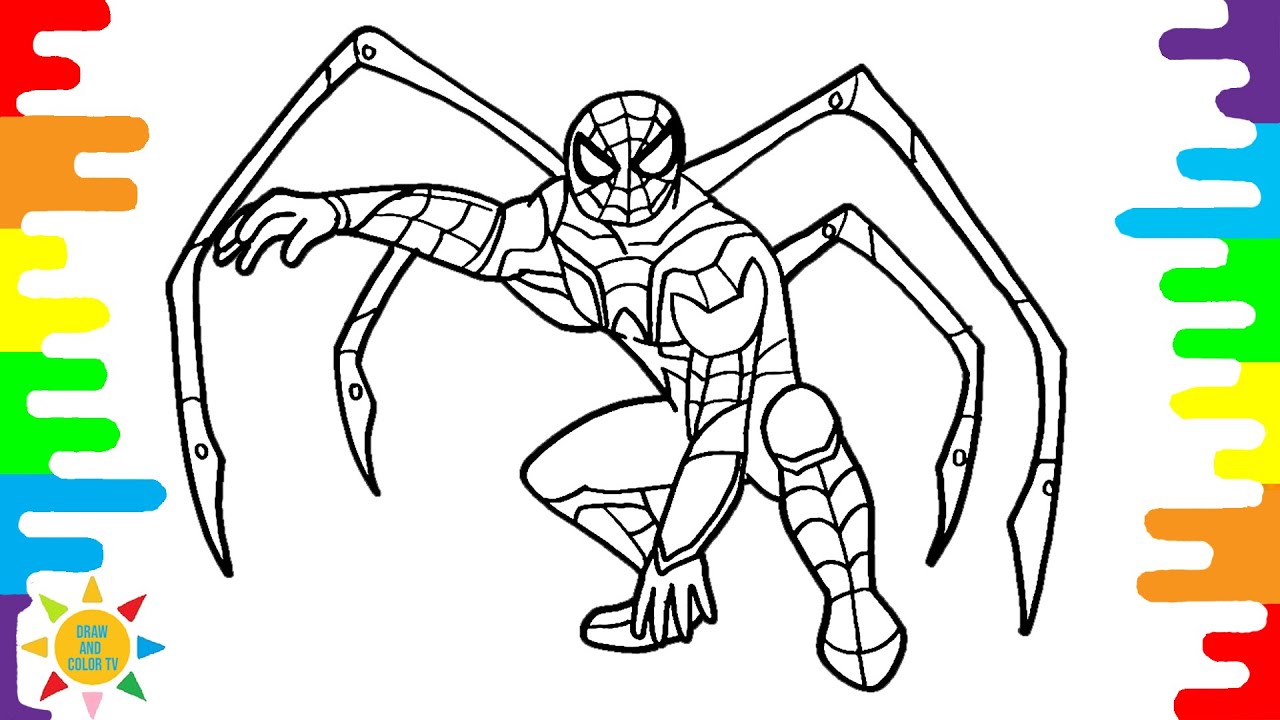 Iron Spider Coloring Pages SpiderMan Coloring Pages