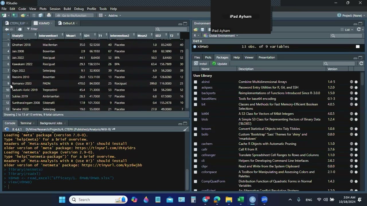 Network meta analysis using R programming language (Complete tutorial - Arabic version)