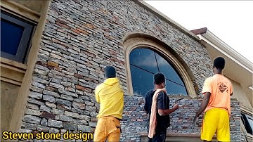 Building in Ghana : How to install natural stone cladding perfectly ( A to Z ) stone masonry