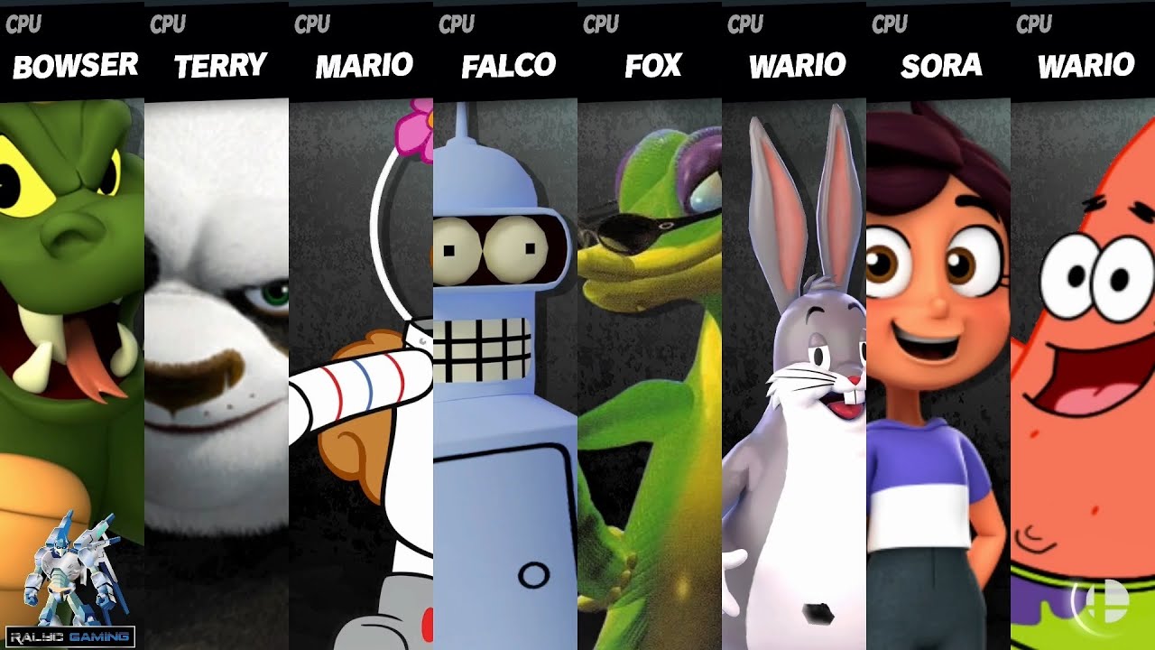Koopa vs Po vs Sandy vs Bender vs Gex vs Big Chungus vs Luz vs Patrick