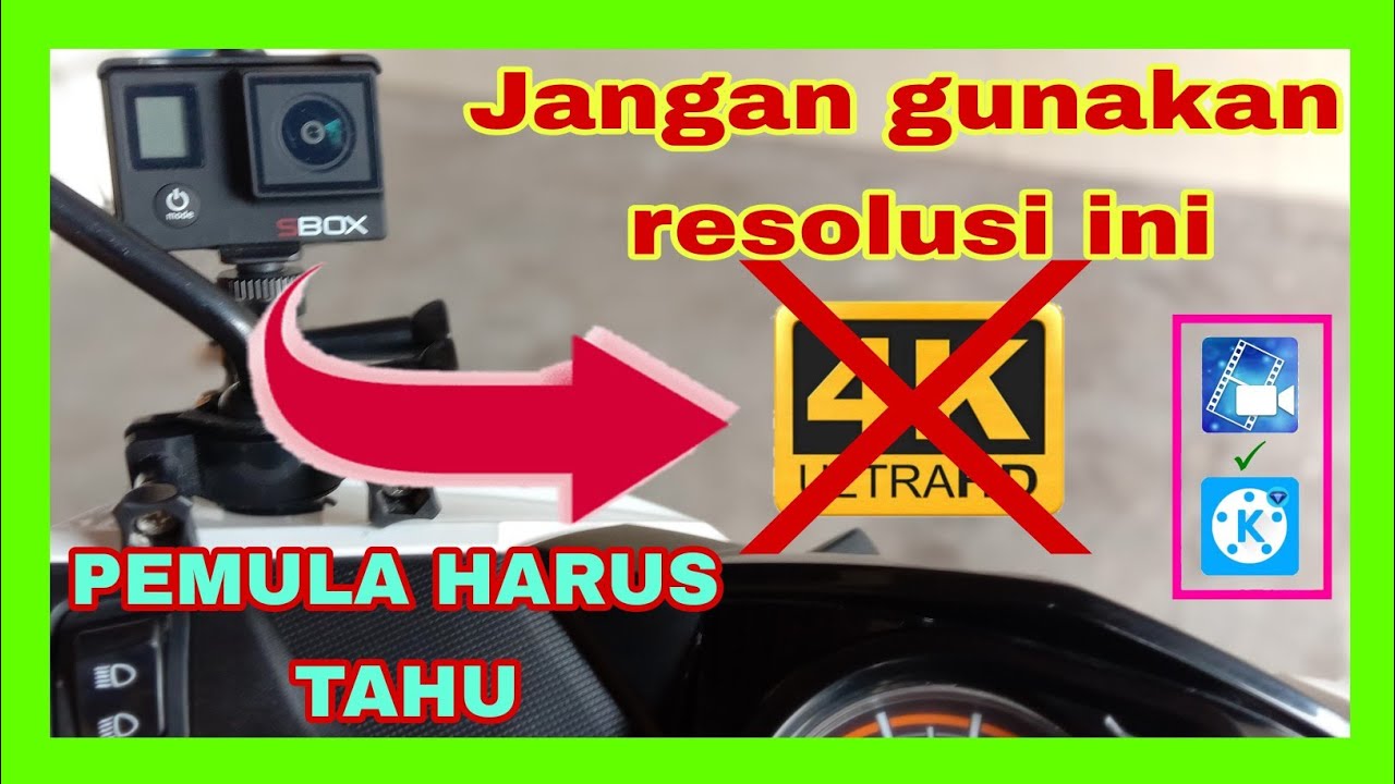 Settingan resolusi action cam yang tepat untuk motovlog pemula ngedit pake hp | MOTOVLOG TUBAN #31