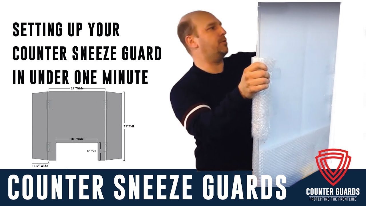 Unboxing & Setup Counter Sneeze Guard in just over 1 minute.