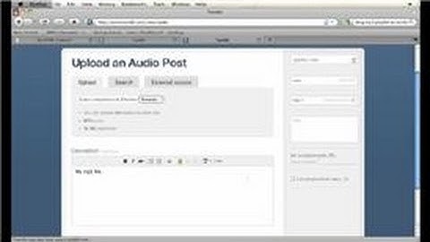 Tumblr Tips : Adding an MP3 to Tumblr