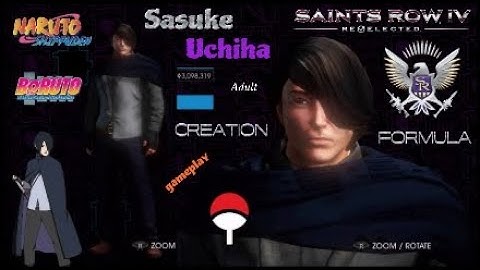 Saints Row: IV Re-Elected - (adult) Sasuke Uchiha (creation formula & gameplay)