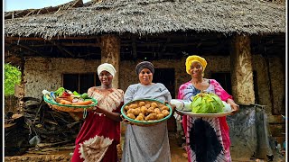 African village cooking Mandazi Karai | Served with Salad & Eggs 🥚village life 