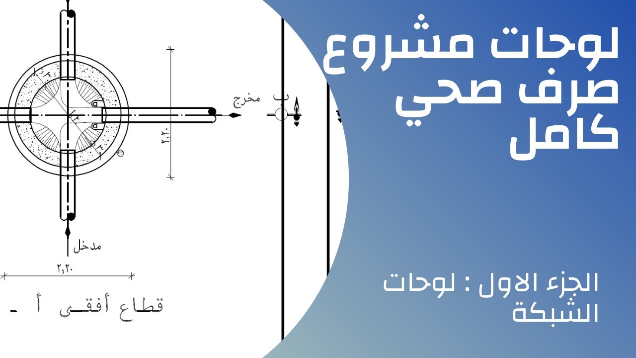 01- لوحات مشروع صرف صحي كامل (الجزء الاول : لوحات الشبكة )