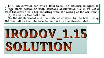 IRODOV_1.15 | KINEMATICS | VIDEO SOLUTION | MOTION IN STRAIGHT LINE | JEE ADVANCE | OLYMPIAD