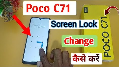 Poco C71 Me Screen Lock Change Kaise Kare | How to change screen lock in poco c71 phone 
