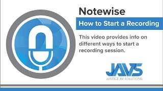 Notewise How-to start a recording