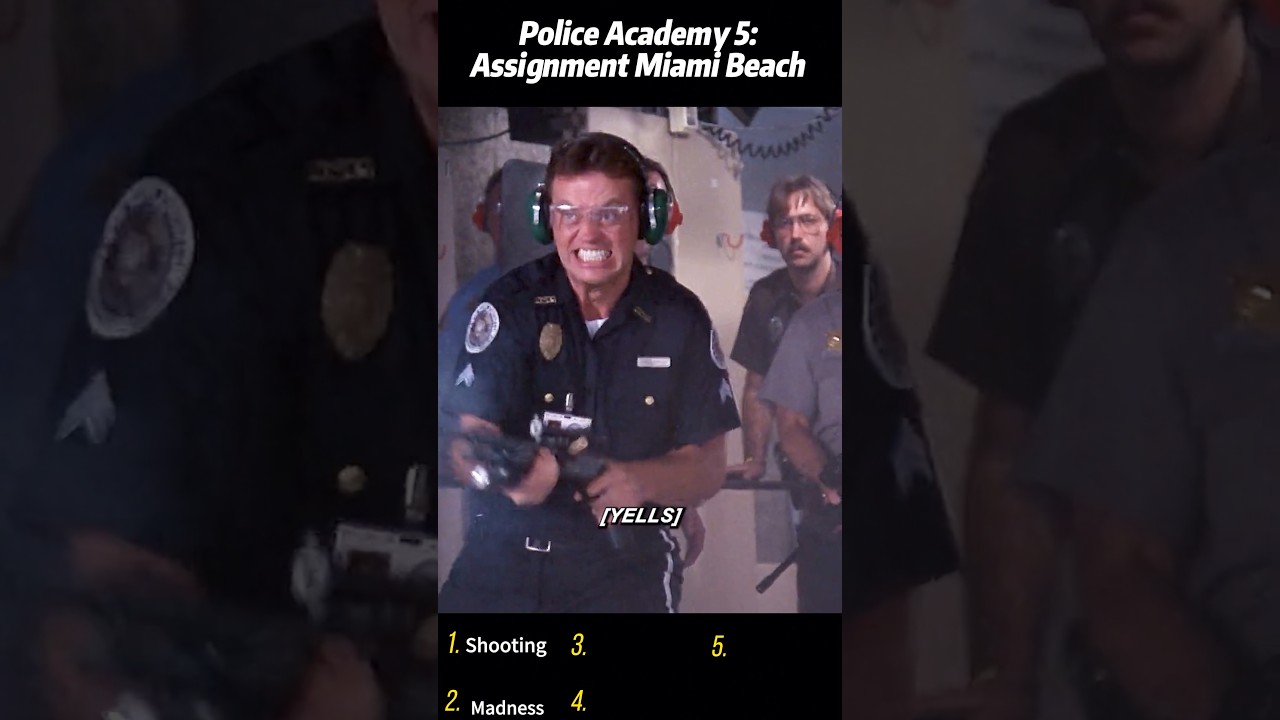 Police Academy 5: Assignment Miami Beach (1988) | Tackleberry Falls in Love at the Firing Range