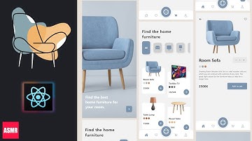 CHILL Programming - Furniture Shop App (Part 1) - React Native -  ASMR | No Talking