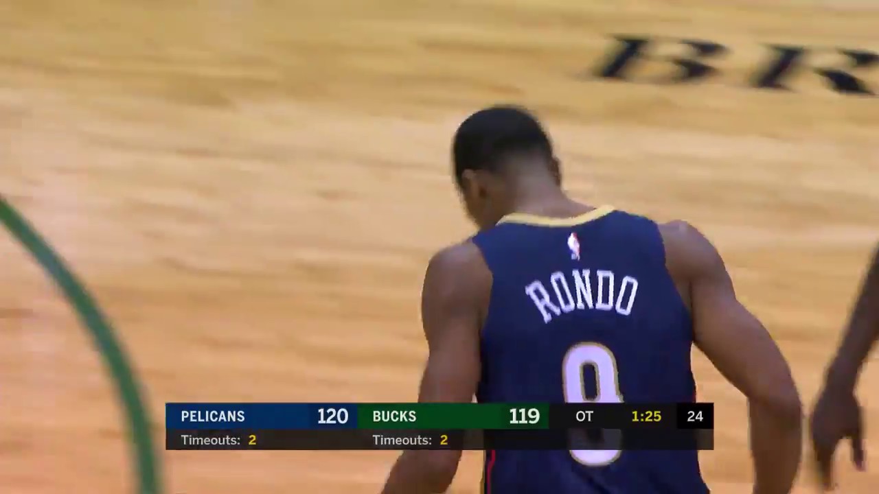 lonzo ball injury Rajon Rondo with 16 points vs. Bucks - 2/25/18