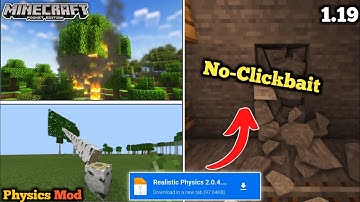 Physics Mod For Minecraft Pe 1.19+ | Mcpe 1.19 Physics Mod Android