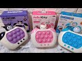 18 minutes satisfying with unboxing 4 sets fast push game toys hello kitty kuromi  doreamon  asmr