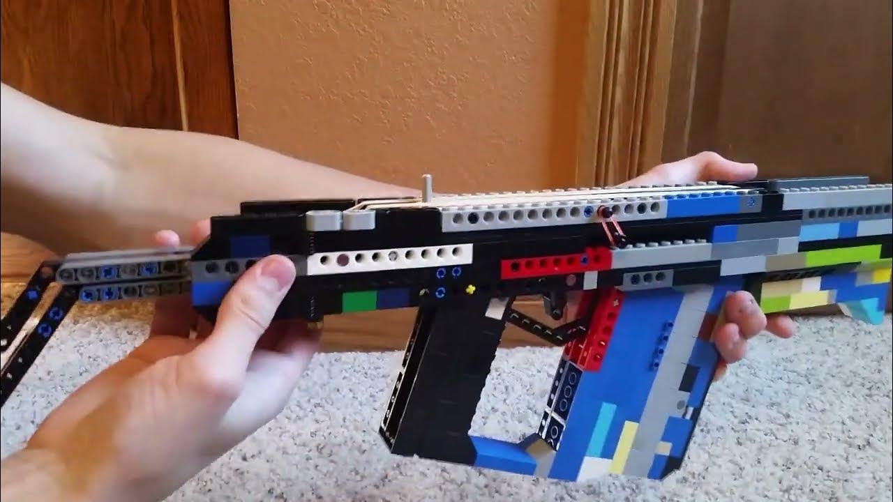 full auto lego Kriss Vector(rubber band gun)+TUTORIAL YouTube