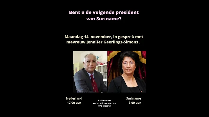 Interview Radio Awaaz met mevrouw Jennifer Geerlin...