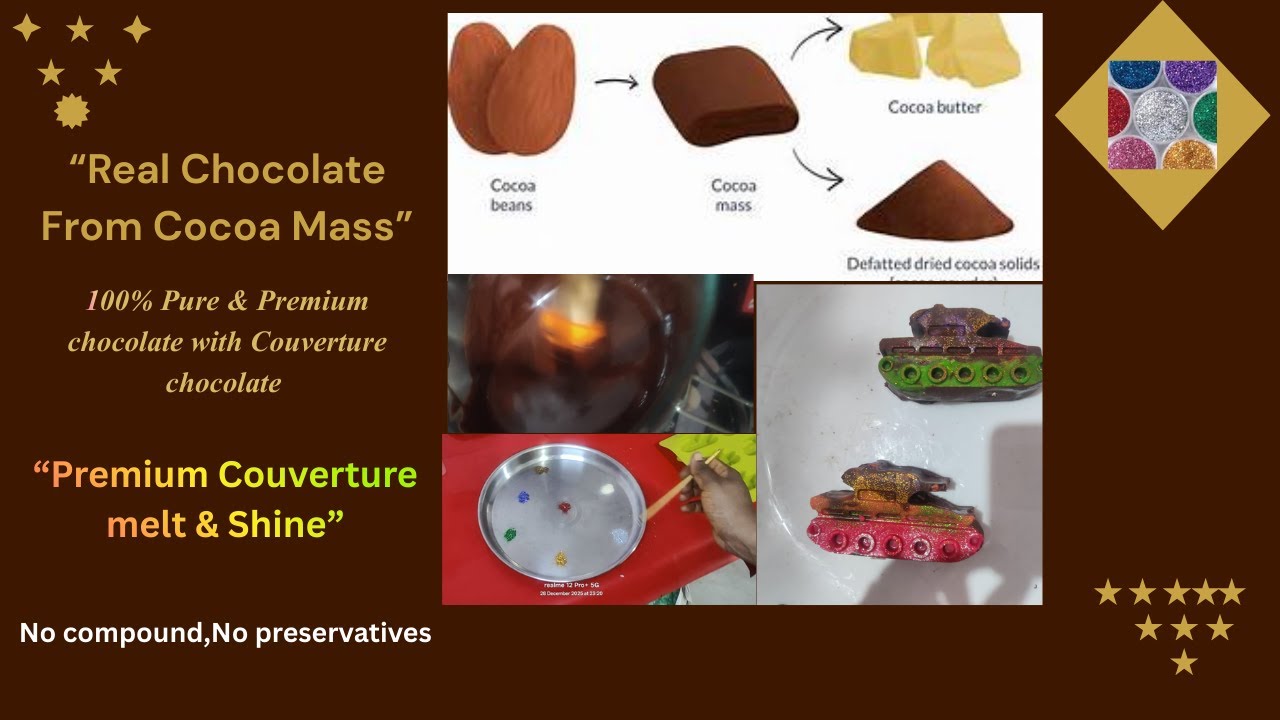 Home made chocolate with Cocoa mass, No compound ,No preservatives,100%pure&premium chocolate.