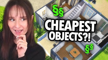 Using only CHEAP ITEMS to build a house in The Sims 4