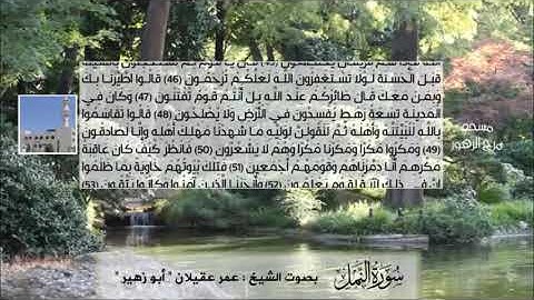 سورة النمل بصوت الشيخ عمر عقيلان " أبو زهير "