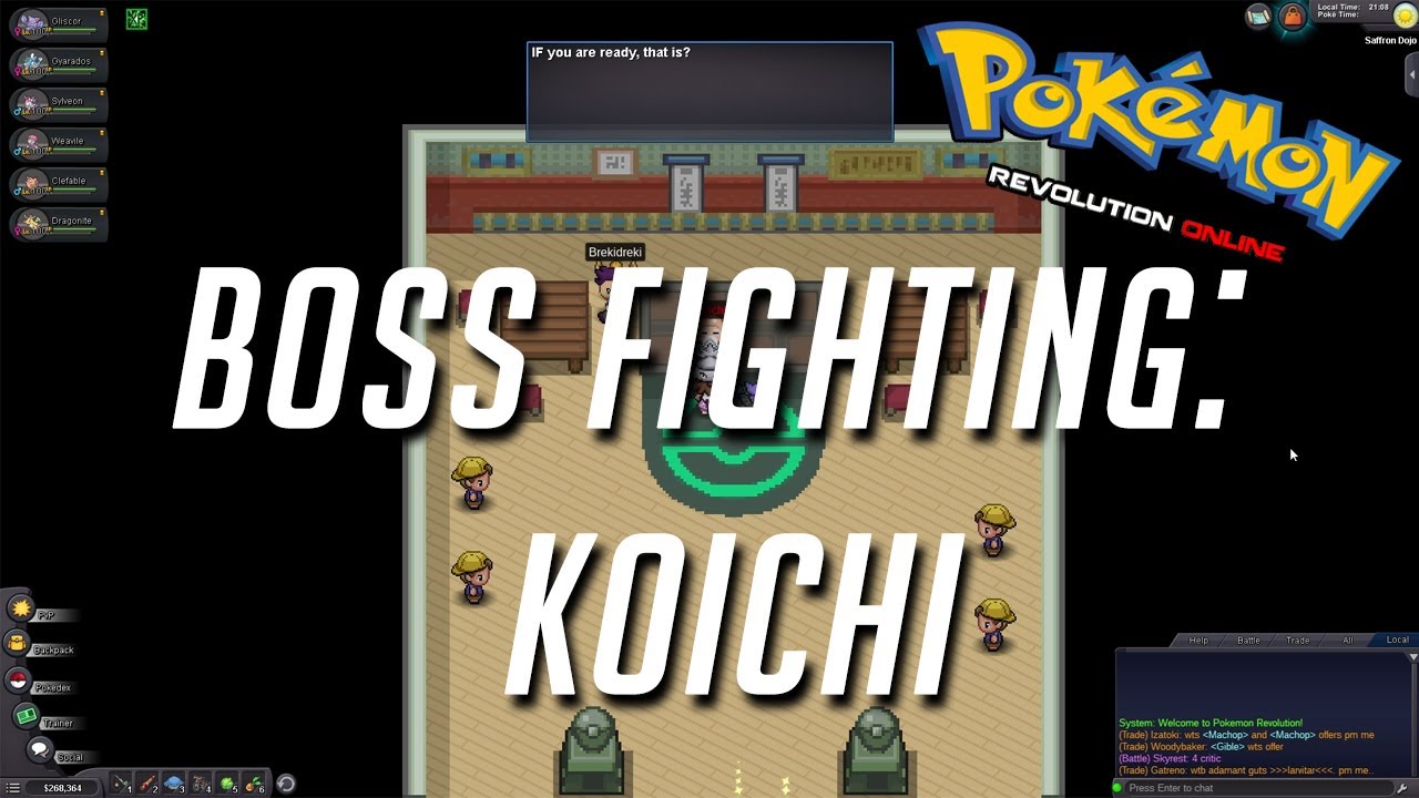 Pokémon Revolution Online Boss Fighting (Koichi) YouTube