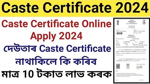 Caste Certificate Online Apply 2024 || What to do if Father Caste Certificate is not available ||...