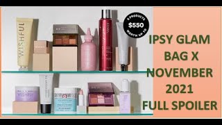 Ipsy GLAM BAG X November 2021 - FULL SPOILER