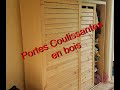 Portes coulissantes en bois  texture ventilation