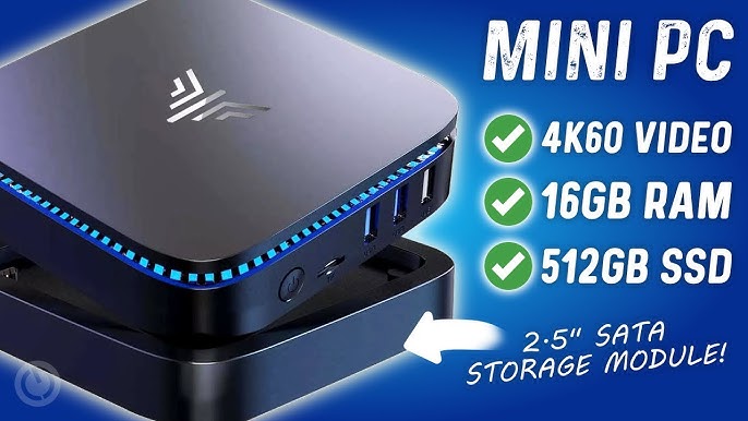 ACEMAGICIAN Mini PC Computer Win 11Pro, Intel 12th Gen N95 (up to 3.4GHz)  16GB LPDDR5 512GB M.2 SSD Desktop Computers， Micro PC Support 4K UHD, Dual
