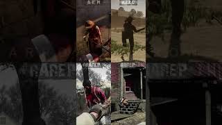 RDR2: Multi-Screen Euphoria Ragdoll Contrast - Arrows #rdr2 #shorts