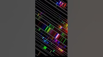 Neon Rainbow Fractal Ribbons Aurora Borealis Vertical 4k 2 minute animation