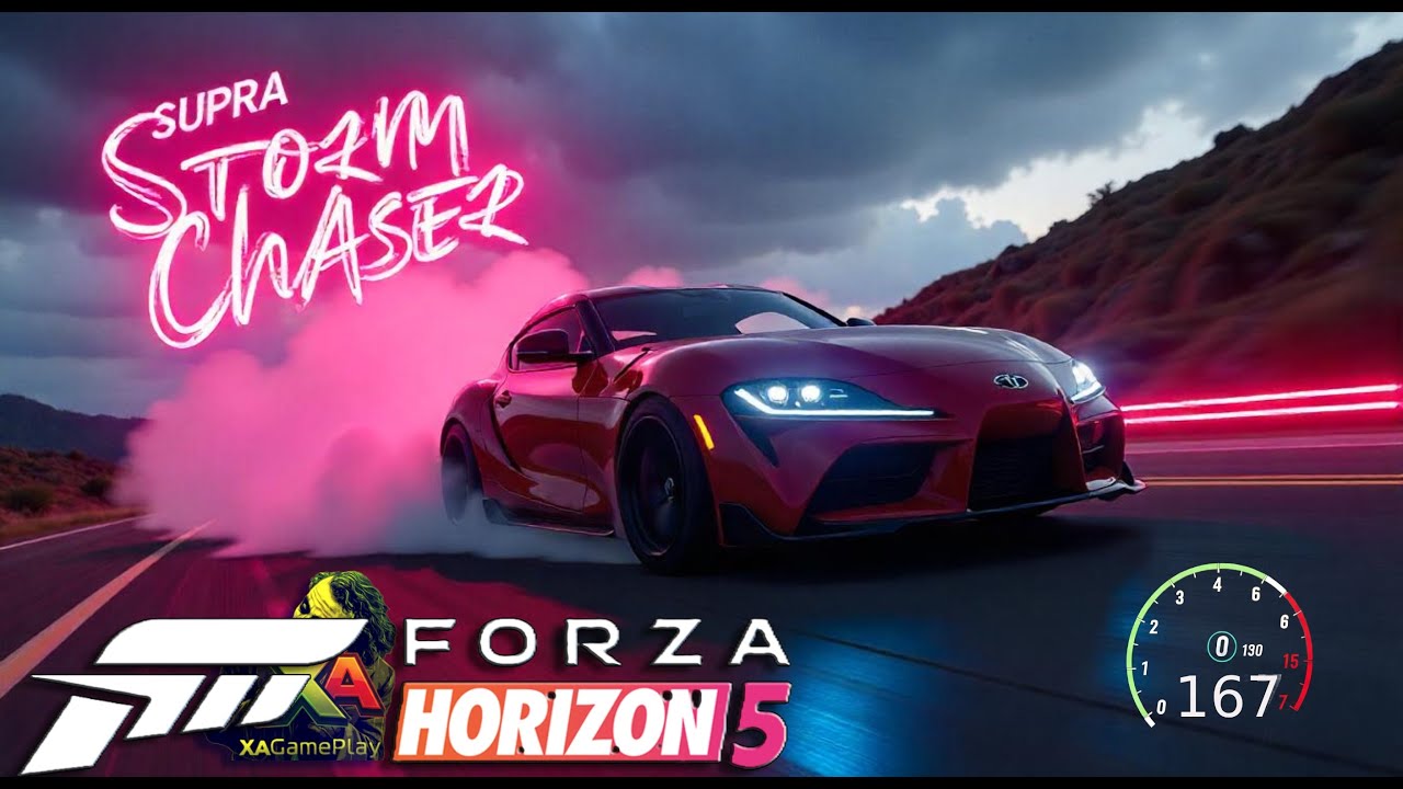 Forza Horizon 5: Supra Storm Chaser – 166 km/h Hilltop Descent, Three Attempts!