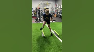 Half Ladder Low Hurdle Combo: Side Shuffle 2 Touch to Sprint, Start Right