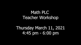 MATH PLC 03/11/21