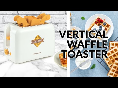 VWT2IVY | Nostalgia Vertical Waffle Toaster