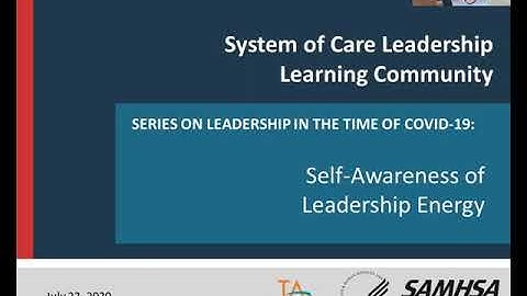 Self-Awareness of Leadership Energy in the Time of COVID-19 and Beyond