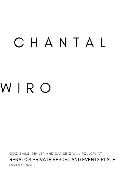 Chantal and Wiro Wedding invitation
