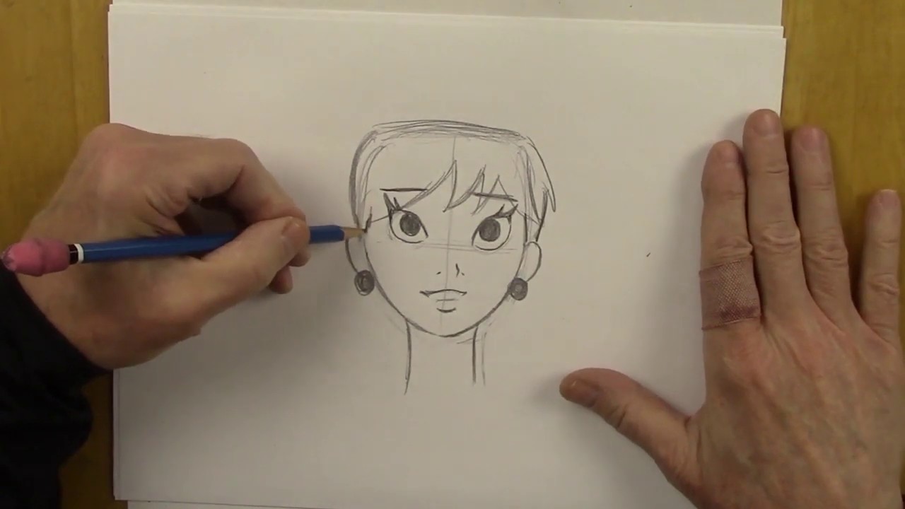 HOW TO DRAW A FEMALE CARTOON CHARACTER - YouTube