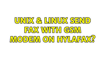 Unix & Linux: Send Fax with GSM modem on hylafax?