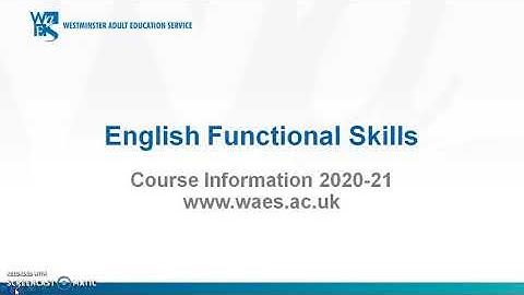 Functional Skills English Course Information v1 2020
