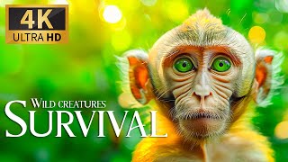 Wild Creatures Survival 4K 🐾 Relaxing Animals Documentary Beautiful Nature with Relaxing Piano Music