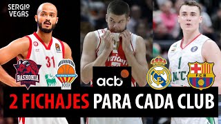 💣🔝 2 FICHAJES para cada CLUB ACB: ¿UN TIRADOR para REAL MADRID BALONCESTO? ¿CÓMO MEJORAR al BARCA?