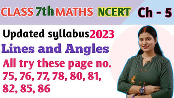 Try these - Page - 75, 76, 77, 78, 80, 81, 82, 85, 86 - Class 7 - Chapter 5- maths new syllabus 2023