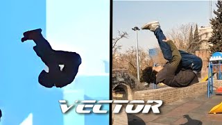 Vector Parkour Stunts in Real Life