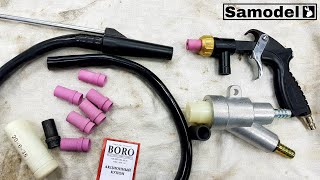 Geko sandblasting gun + nozzles.