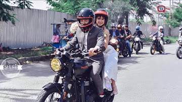 Cận cảnh lễ rước dâu bằng mô tô cực "chất" trong đám cưới Khởi My - Kelvin Khánh